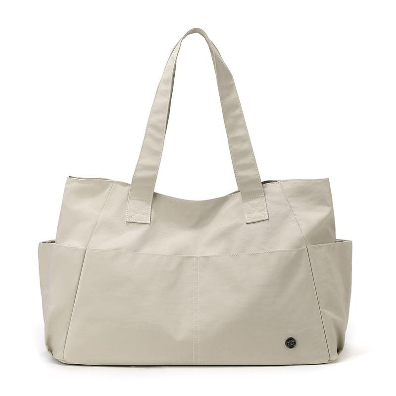 Большая сумка-тоут Сумка через плечо Легкая нейлоновая женская сумка бежевый