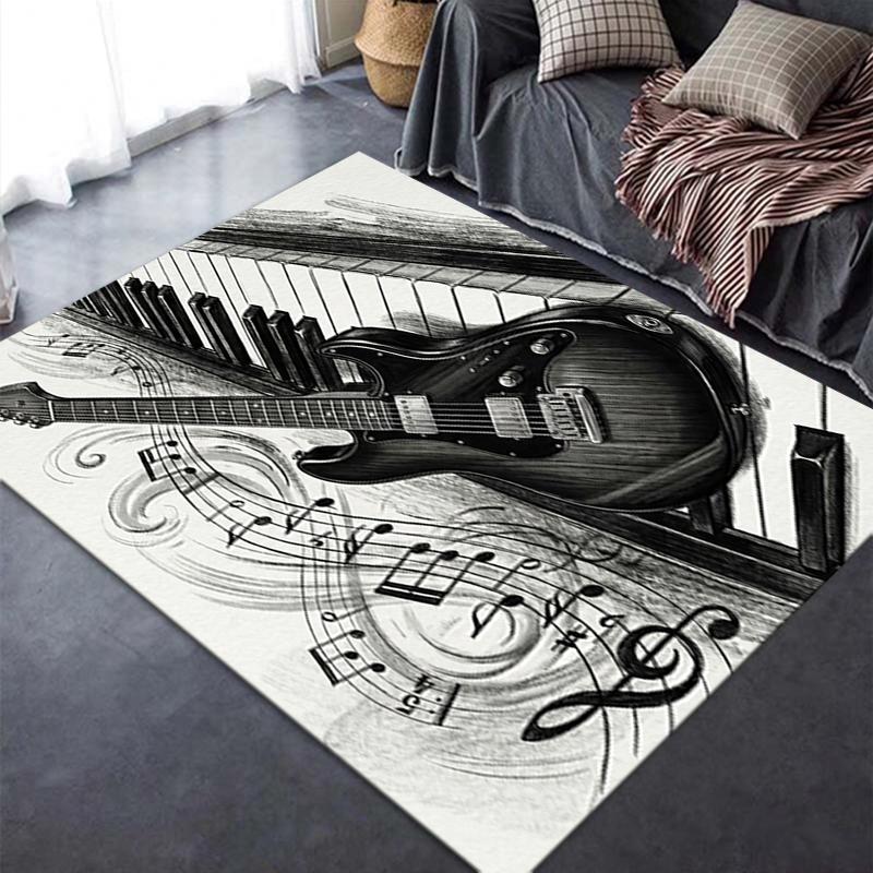 2025 New Guitar Music Carpet Rug for Living Room Bedroom Home Sofa Decoration,Kids Play Non-slip Floor Mat11