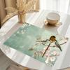 4pcs Vintage Floral Bird Placemats - Elegant Teal & Pink Table Mats, 12x18 Inch Rectangular Dining Decor for Christmas, Thanksgiving, Halloween