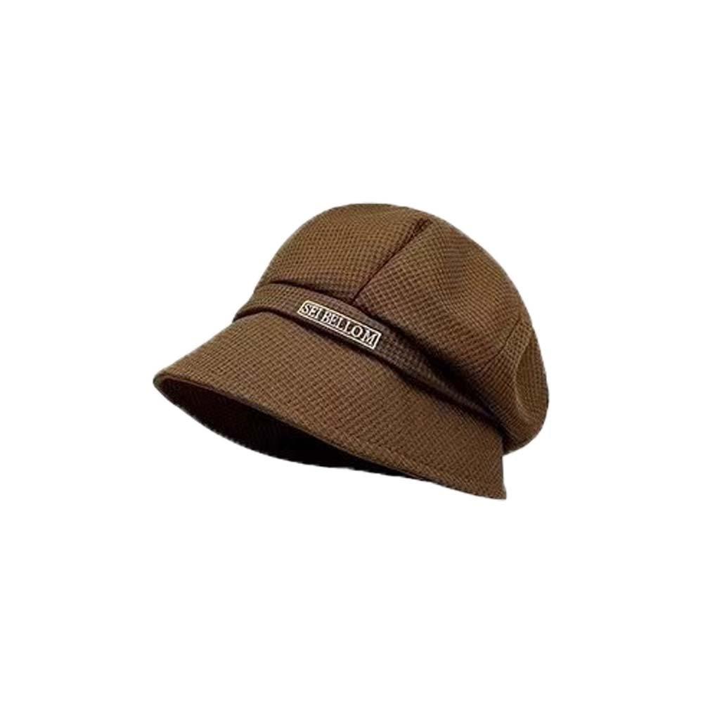 Solid Color Outdoor Beach Hat Casual Duckbill Hat Simple Wide Brim Sun Hat  Fishing
