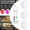 RGB Color Under Cabinet Lights Wireless Battery LED Lights Remote Control Dimmable Wardrobe Night Lamp For Bedroom Kitchen