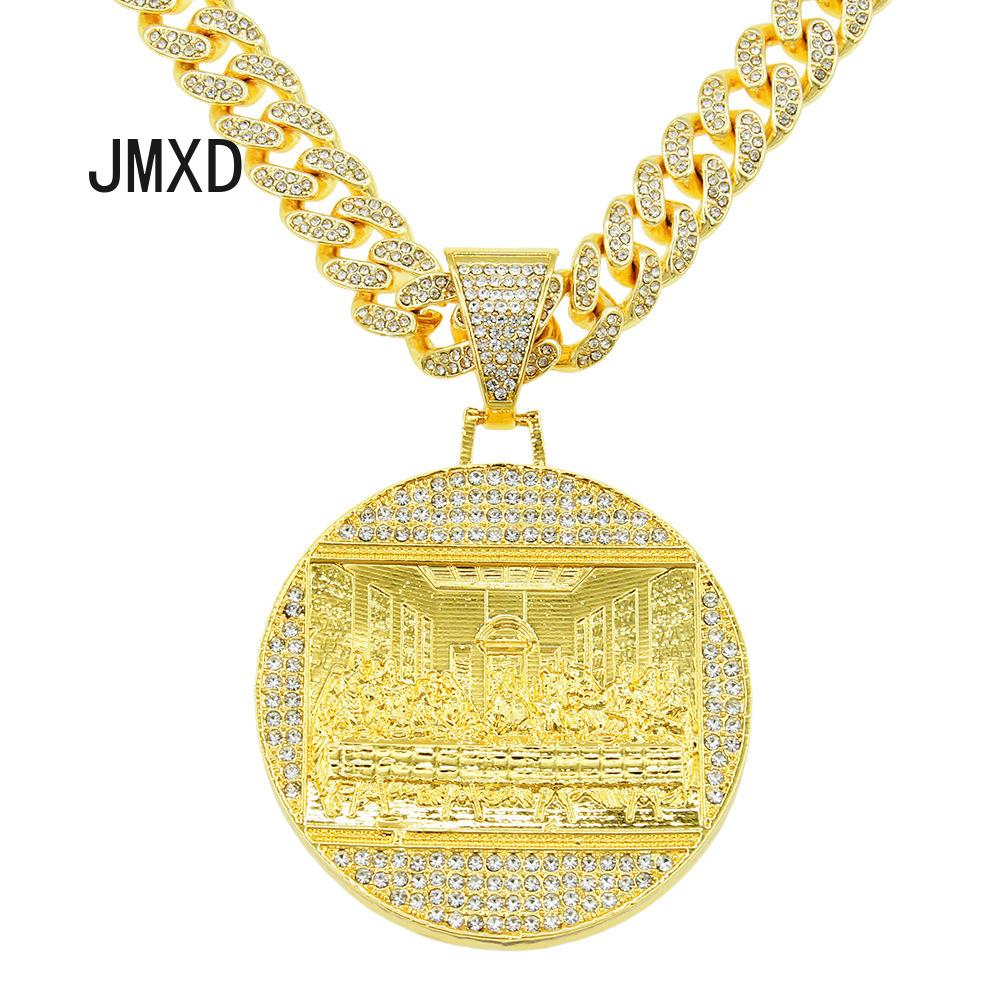 

JMXD- преувеличенное бриллиантовое ожерелье в стиле хип-хоп, модное панк-властное ожерелье с крутой цепочкой, аксессуары, кулон