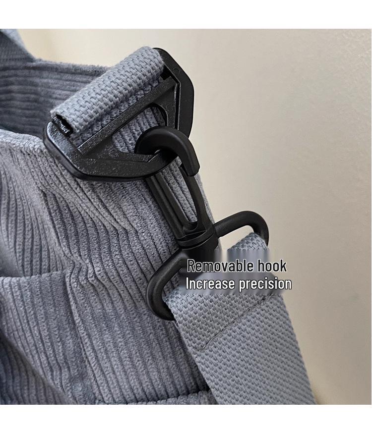 Borsa Tote in Velluto a Coste di Grande Capacità in Stile Giapponese 2025 - Borsa a Mano Versatile per Studenti, Uso Monospalla e a Tracolla