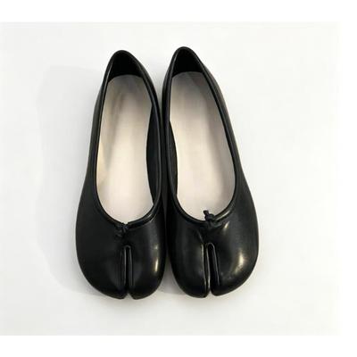 Women Cozy Leather Flats Split Hoof Toe Loafers Femme Mary Jeans Mocasines Ladies Ballerina Shoe
