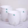 Sett med 4 selvvannende blomsterpotter for planter | Plastblomsterpotter | Plantepotter for hjem, innendørs stue, hage