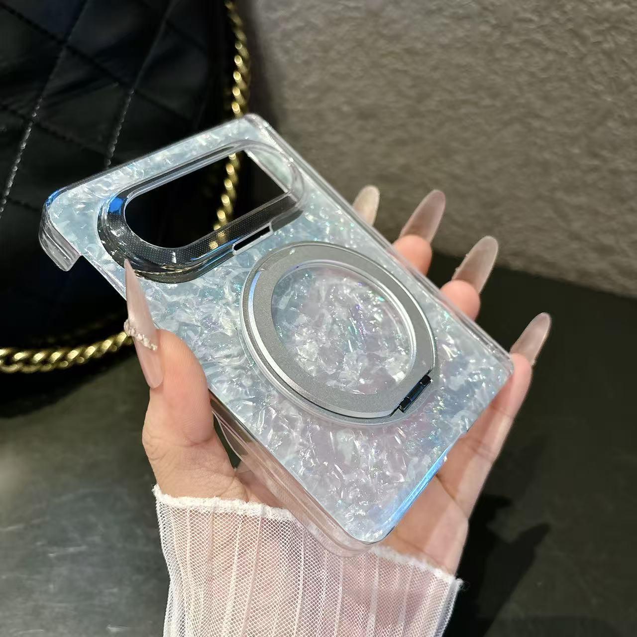 Luminous Shell Pattern Magnetic Bracket Case for Huawei PuraXMax Huawei PuraXMax