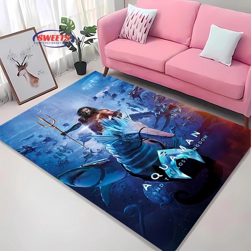 

Новые полки! Ковер DC Classic Аквамен, Ковер для спальни, пола гостиной, Прикроватный коврик, Нескользящий изысканный домашний декор, Ковер, пригодный для машинной стирки 40x60cm (16x24in)