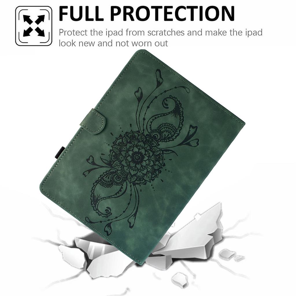 For Lenovo Tab M9 TB-310FU Case Mandala Imprinted Leather Tablet Cover with Card Slots