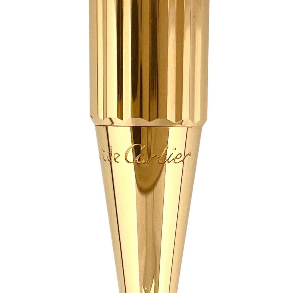 Excellent Cartier Mechanical Pencil Must Do Trinity Stripe Pattern Gold Bordeaux Used