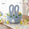 Cartoon Rabbit Storage Basket Cotton Rope Hand woven Easter Gift Basket Decorative Large Capacity Easter Bunny Basket