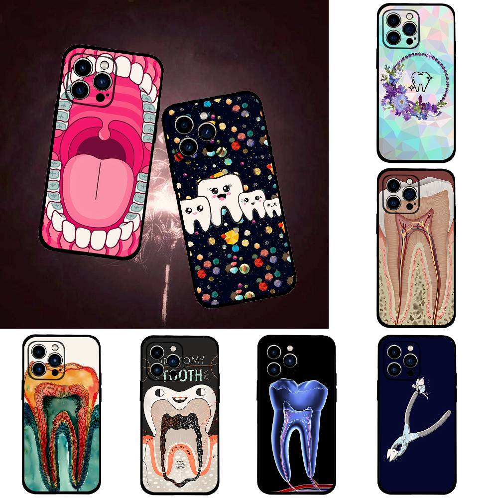 The Dentist Tooth Phone Case For IPhone 17 16 15 14 13 12 11 PRO MAX PLUS Mini TPU Soft To Skin-friendly Case