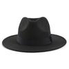 Autumn and winter woolen hat Shanghai beach retro black woolen hat gentleman's hat top hat British jazz hat