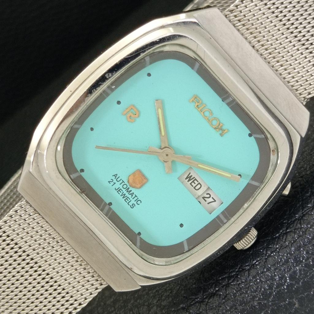 

ВИНТАЖНЫЕ АВТОМАТИЧЕСКИЕ ЧАСЫ RICOH R31 ЯПОНИЯ МУЖСКИЕ ЦИФЕРБЛАТ ЦВЕТА МОРСКОЙ ВОЛНЫ a500611-5 R153-a500611