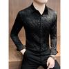 Spring and summer new stylish personality casual printed men's shirt