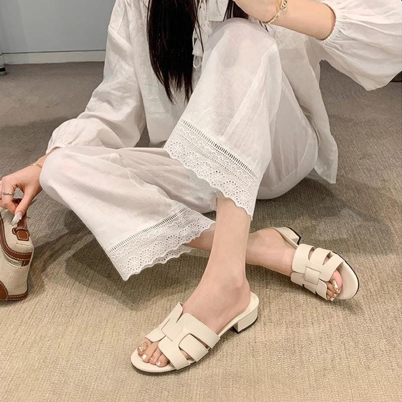 

Леди драг~ Шлепанцы на толстом каблуке из мягкой кожи с узором ящерицы, женские сандалии 34