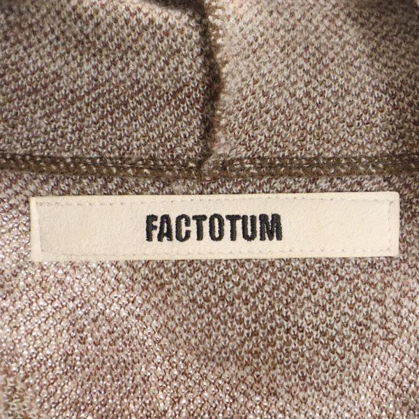 FACTOTUM made in Japan Overall handle Long sleeve 100% wool knit Parker Men's Used