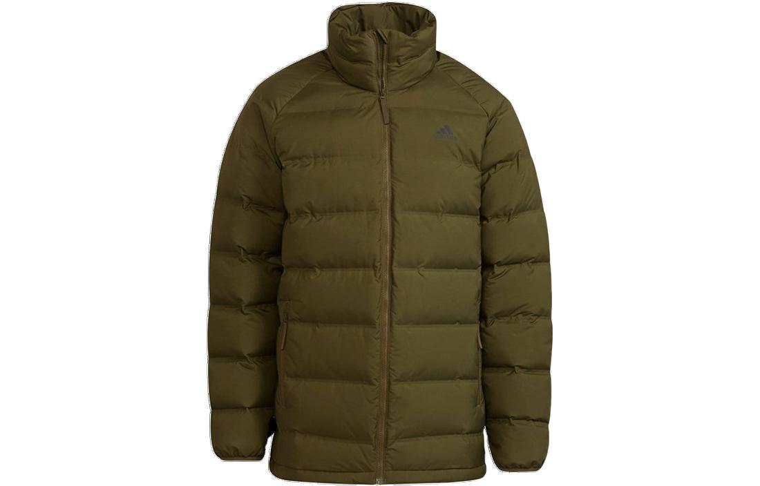 Adidas Down Jackets Men s Army Green Stand Collar Lightweight Other GT9197 M