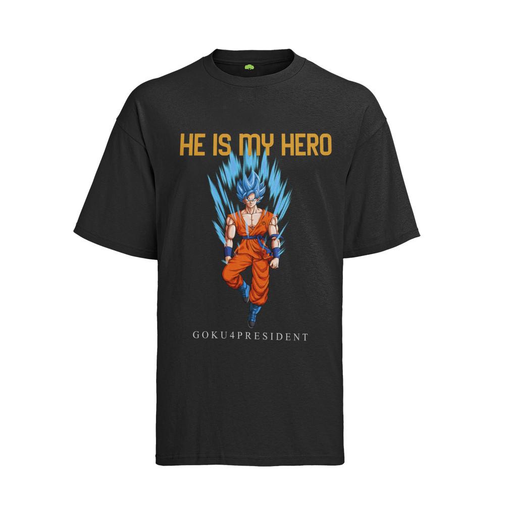 He Is My Hero Angel Goku 4 President Anime Dragon Ball Baumwolle Herren T-Shirt