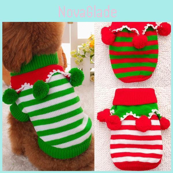 Soft Acrylic Pet Dog And Cat Clothing Winter And Fall Christmas Sweater Warm Outfit