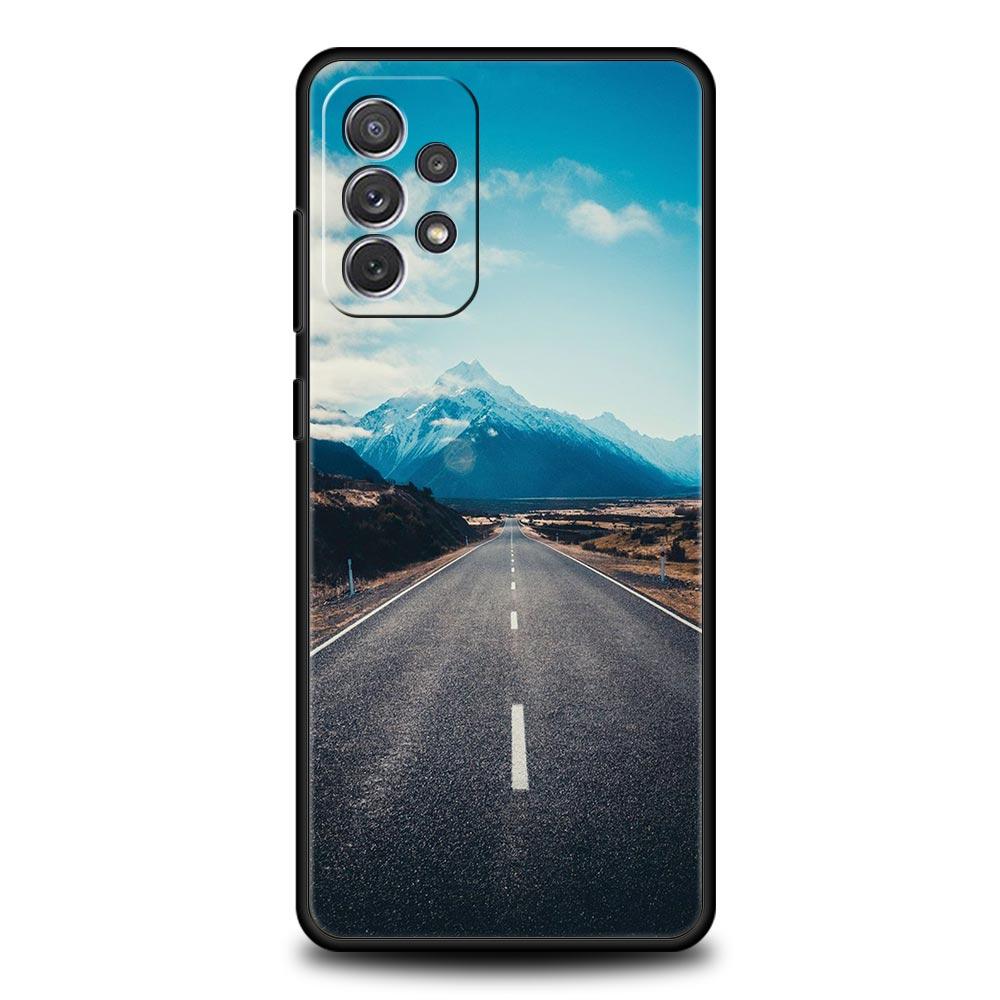 Wodospad natura Drzewa statek Etui na telefon dla Samsung Galaxy A13 A51 A71 A21S A12 A11 A31 A41 A23 A53 A73 A52 A32 5G A03S A01 Pokrowiec