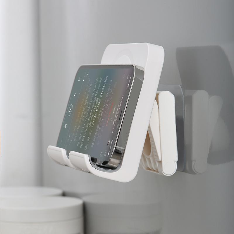 1 Pcs Portable Wall Mount Shower Phone Holder Adjustable Self-Adhesive Cellphone Stand Universal Stand
