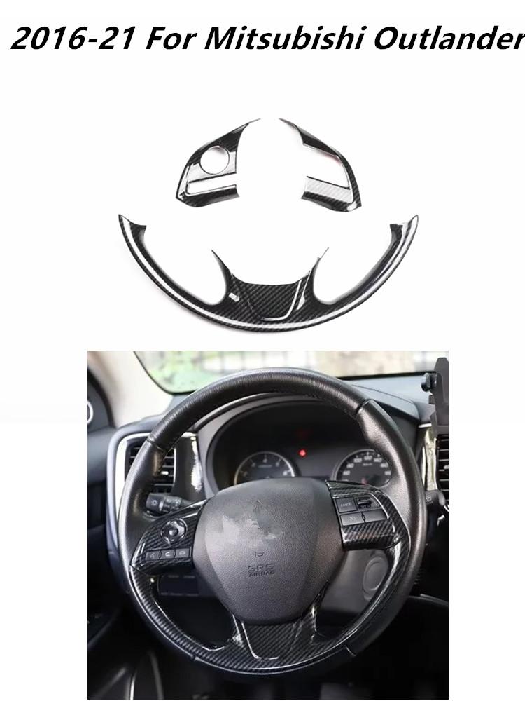 For Mitsubishi Outlander 2016-2024 Accessories Car Interior Decoration Carbon Fiber Style Windows Control Panel Gear Stickers