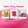 16 Stück Silikon Silikon Backform Bunte Kuchenformen Donut Gebäck Puddings Muffins