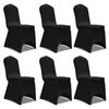 Day and Night - Set of 6 Fitted Chair Covers, Black