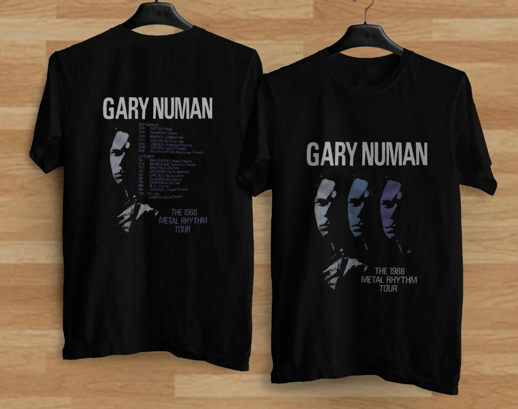 1980 Gary Numan Metal Rhythm Cotton Black Unisex T-shirt XL