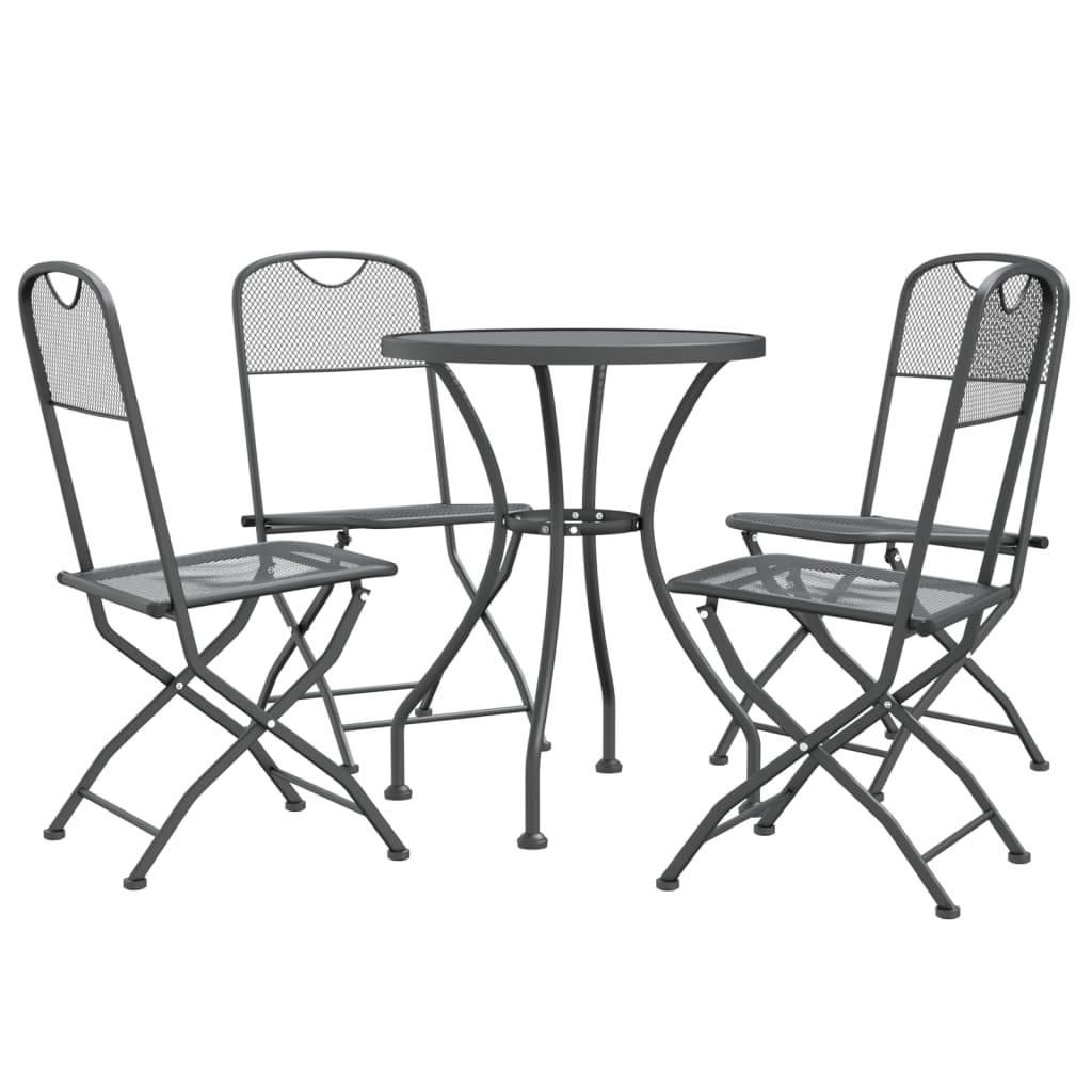 Vidaxl 5-Piece Garden Furniture Set, Metal Mesh, Anthracite