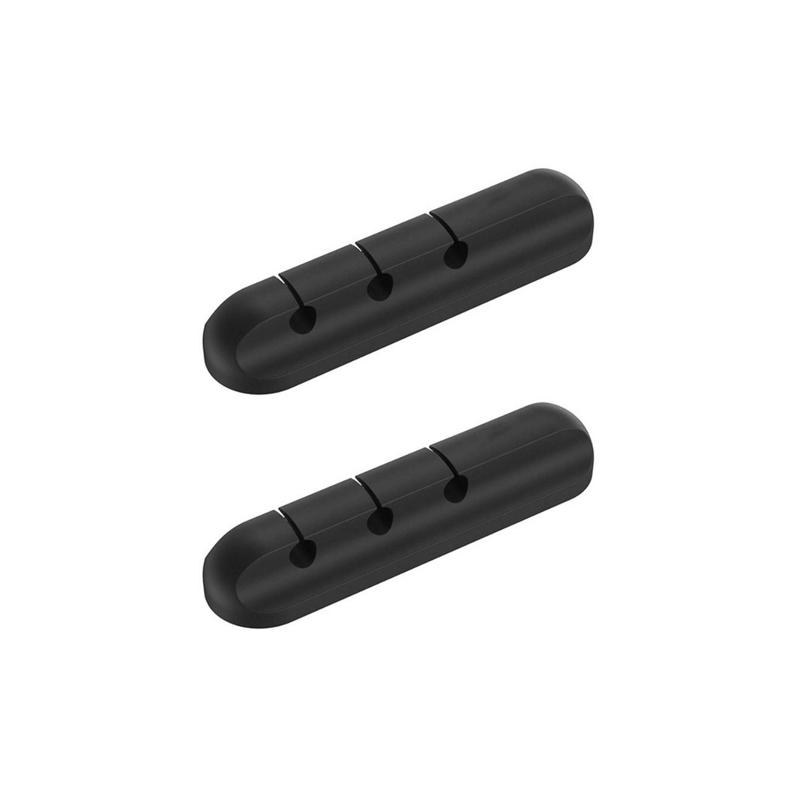 2 Pcs Home Office 3/5/7 Holes Cable Holder Silicone Line Organizer Clips USB Winder Manager Splitter