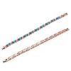 Retro Blue Turquoise Magnetic Ladies Bracelet - Pure Copper Design
