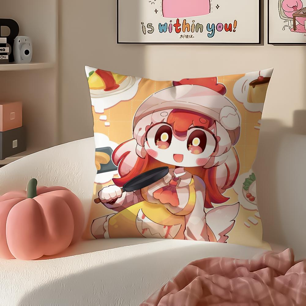 Cartoon PPepoyoS Cushion Cover Pillowcase Short Plush Invisible zipper Room Sofa Cushion Cover