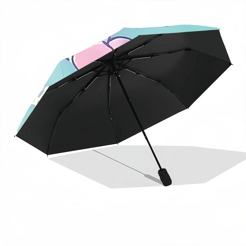 1pc Pochacco Unicorn Automatic Folding Umbrella - Portable 3-Fold Design with Iron Frame, Perfect for Outdoor Use, Festive Gifts, Travel, Daily Use, a