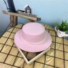 Hat Women's New Pearl Chain Flat Top Woolen Hat Elegant Casual European, American British Flat Edge Retro Hat