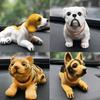 Nodding Dog Shaking His Head Tiger Doll Resin Simulation Dog Toy Dashboard Decoration Car Ornaments Cute Girl Car Accessories