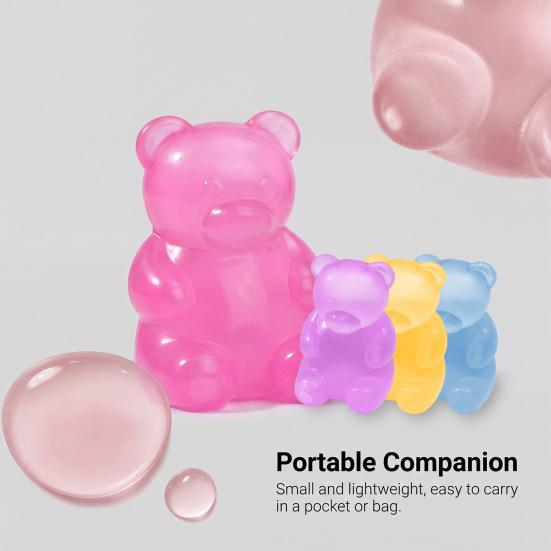 Soft Pinch Toy Bear Shape Stress Relief Toy Elastic Sensory Fidget High Density Ball Durable TPR Ball Portable for Kids Adults Desktop Decor