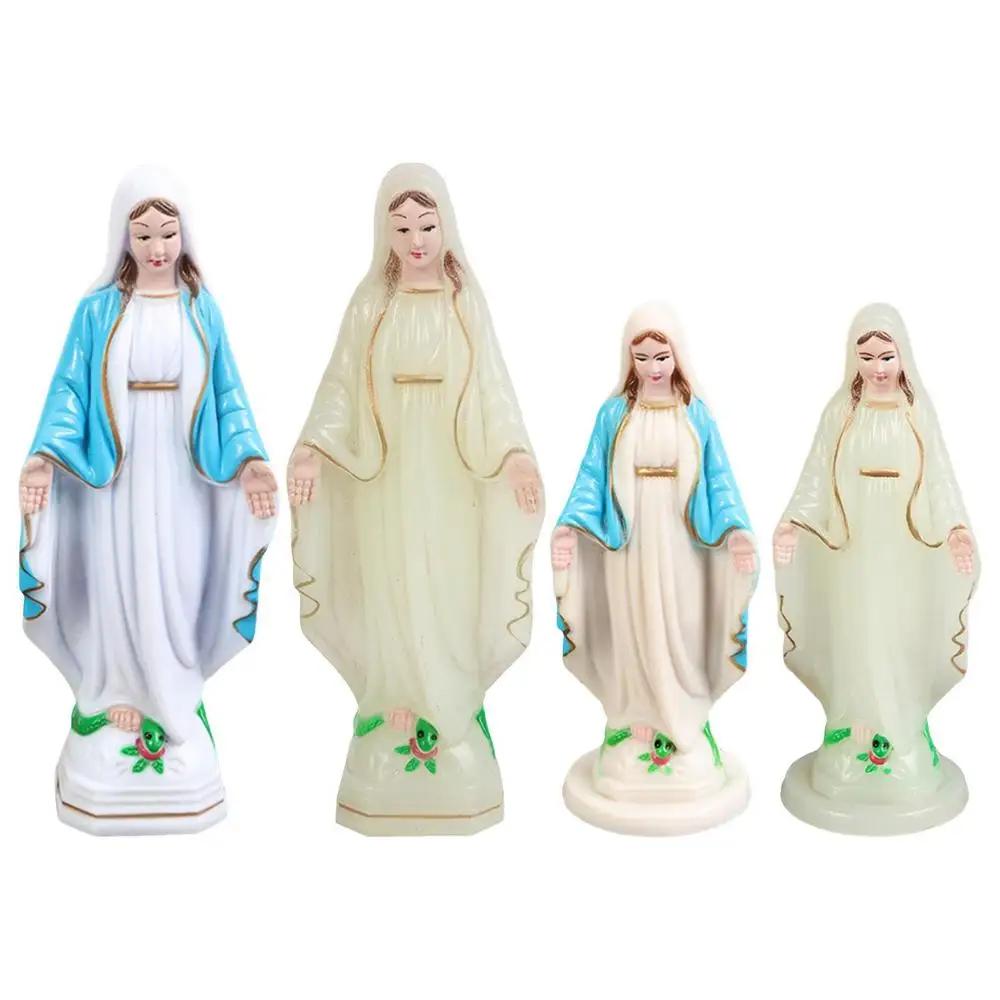 Virgin Mary Plastic Statue Handmade Catholic Virgin Mary Statue Christmas Home Decoration Christmas Gifts