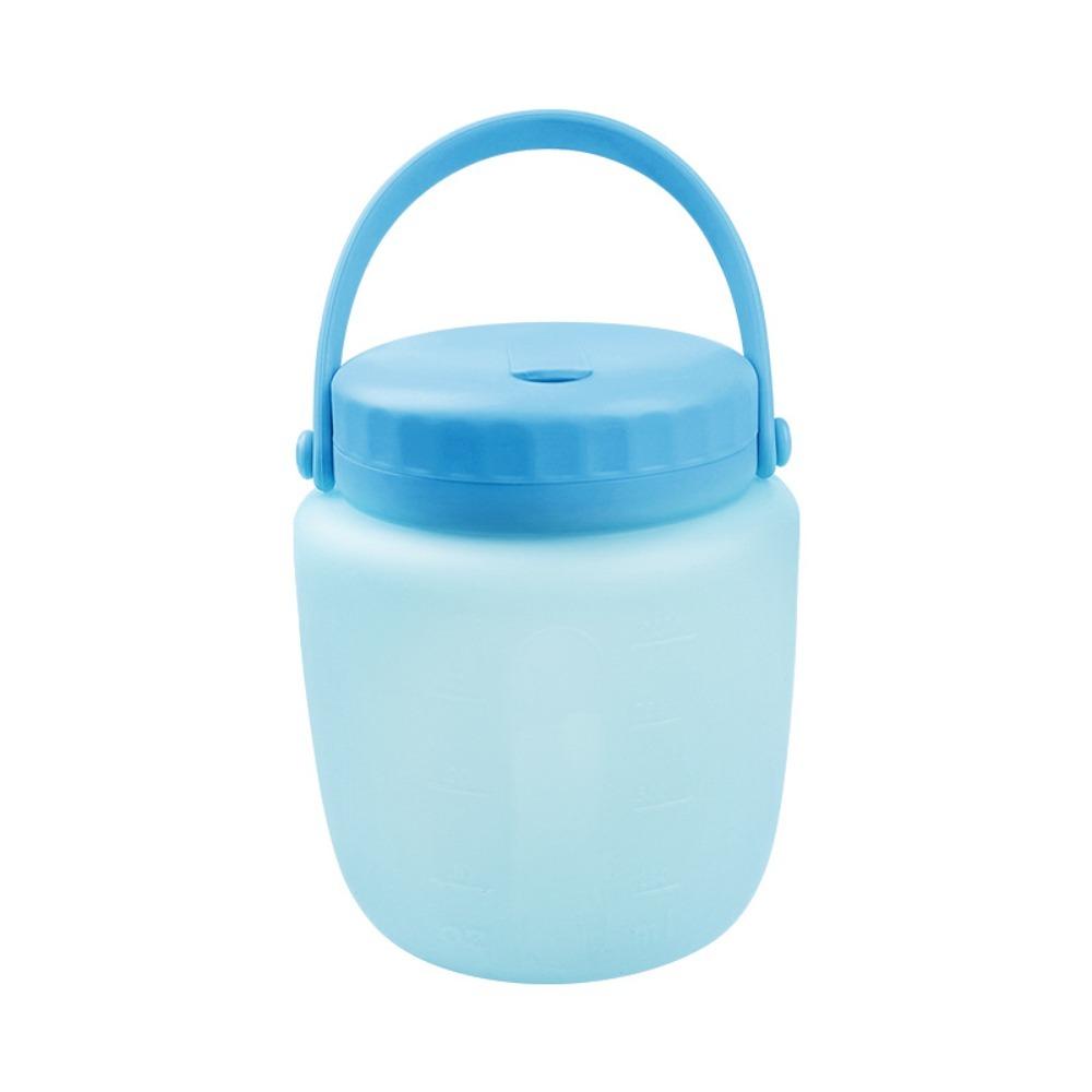 

with Handle Silicone Food Storage Containers Leak-Proof Ice Buckets Food Preservation 500ml синий