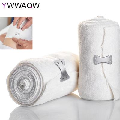 1Roll Elastic Compression Bandage Wrap With Hooks,Athletic Sport Support Tape For Ankle,Wrist,Arm,Leg Sprains First Aid Measure
