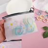 20pcs/10pcs Cute Daisy Zipper Pouches Lightweight Translucent Make Up Bags Travel Cosmetics Storage Organizer Hair Accessories