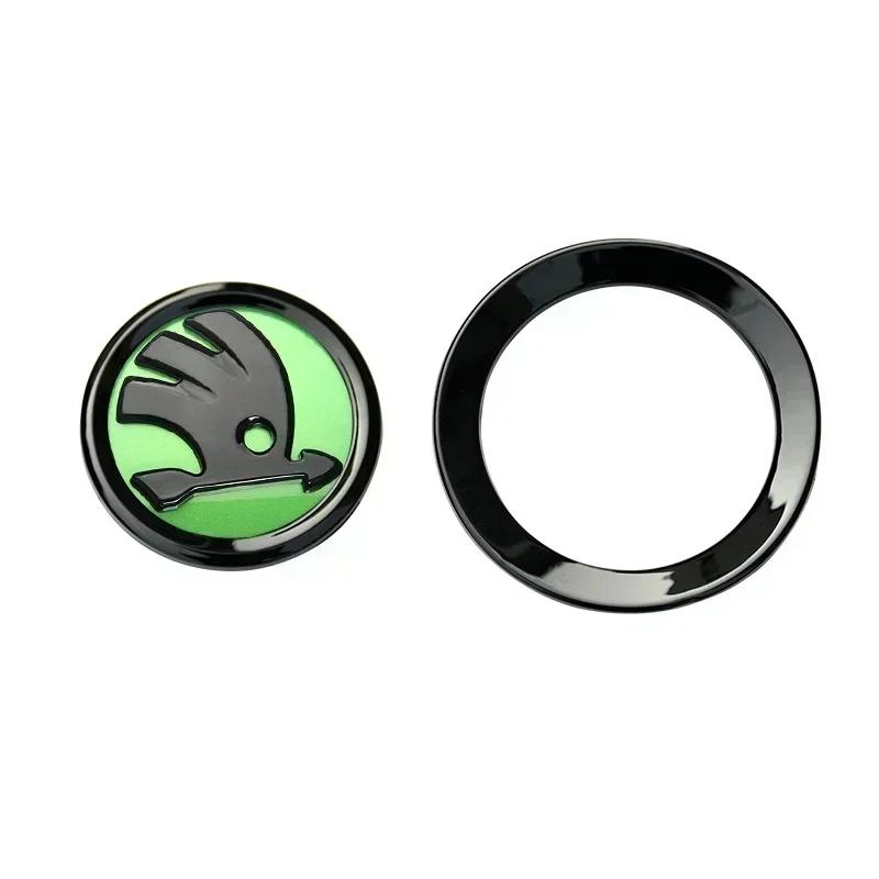 Pro Skoda 46MM Samolepka s emblémem na volant auta Rapid Octavia Fabia Laura Superb VRS Yeti Kodiaq Karoq KAMIQ Scala Citigo