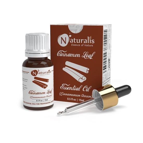 Naturalis Cinnamon Oil - Organic Cinnamon Essential Oil for Aromatherapy, Skin Care - Therapeutic Grade Natural Oil for Relaxation & Wellness - 15ml 15ML