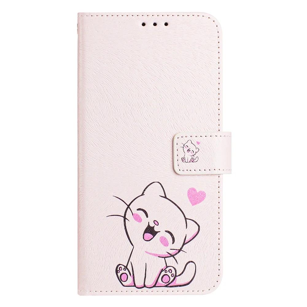 Coloured Drawing Wallet Case for iPhone 16E SE3 SE 8 7 6 6S Plus 16 Pro Max Shockproof Stand Card Holder Strap Flip Phone Cover