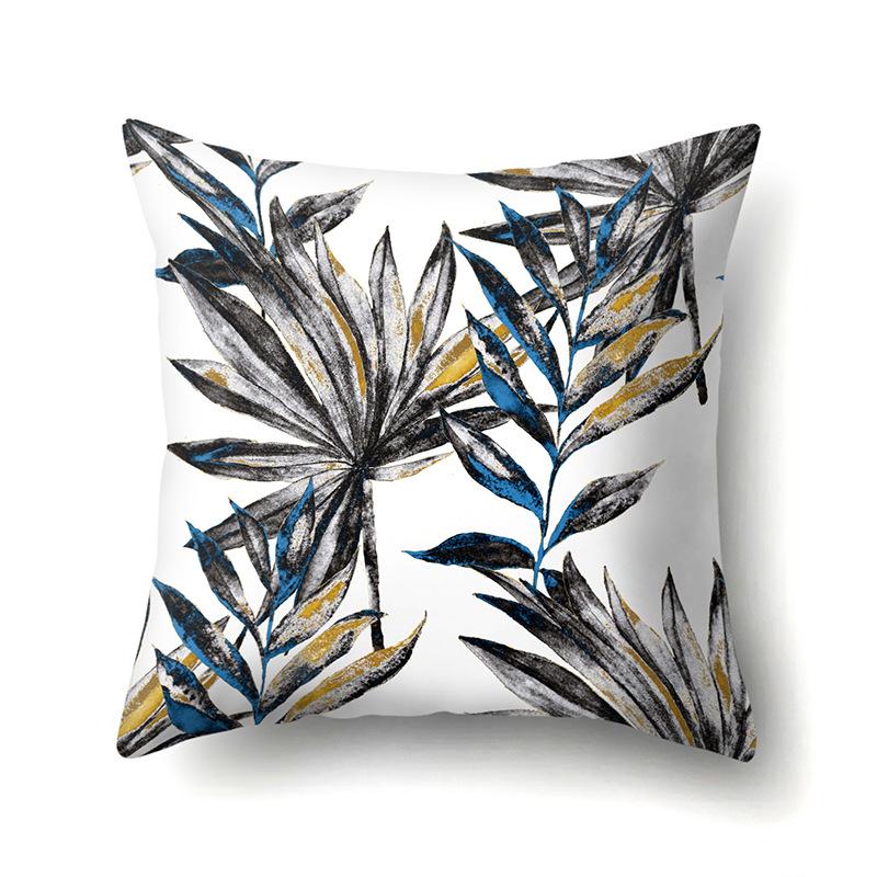 Polyester Pillowcase Plant Fresh Car Decoration Home Printed Pillowcase Sofa Cushion Cover