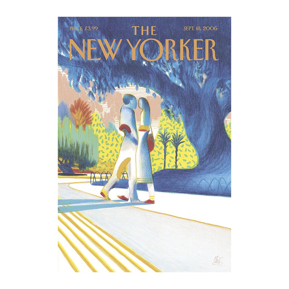 Poster Rivista New Yorker Pittura su Tela Impermeabile Decorazione Caffè Bar Casa Adatto per Soggiorno Camera da Letto 50x75cm
