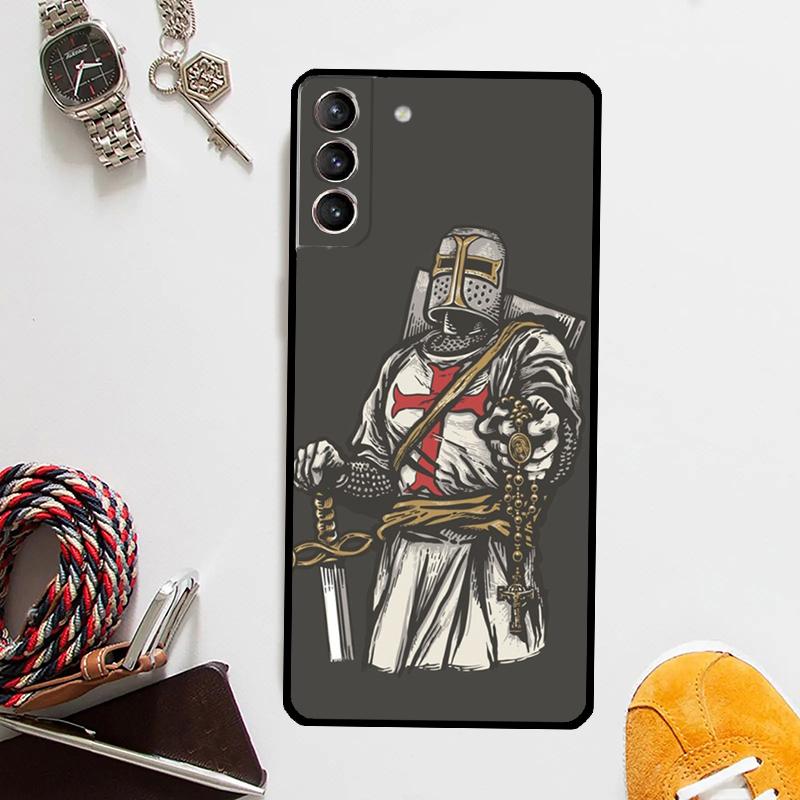 

Christian Templar Knights Case For Samsung Galaxy S24 Ultra S20 S21 S22 S23 Plus S9 S10 S24 FE S25 Ultra Cover Coque Galaxy S25