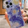 Purple Starry Sky Clear Anti-drop Case for iPhone 14/15/16/17 Promax
