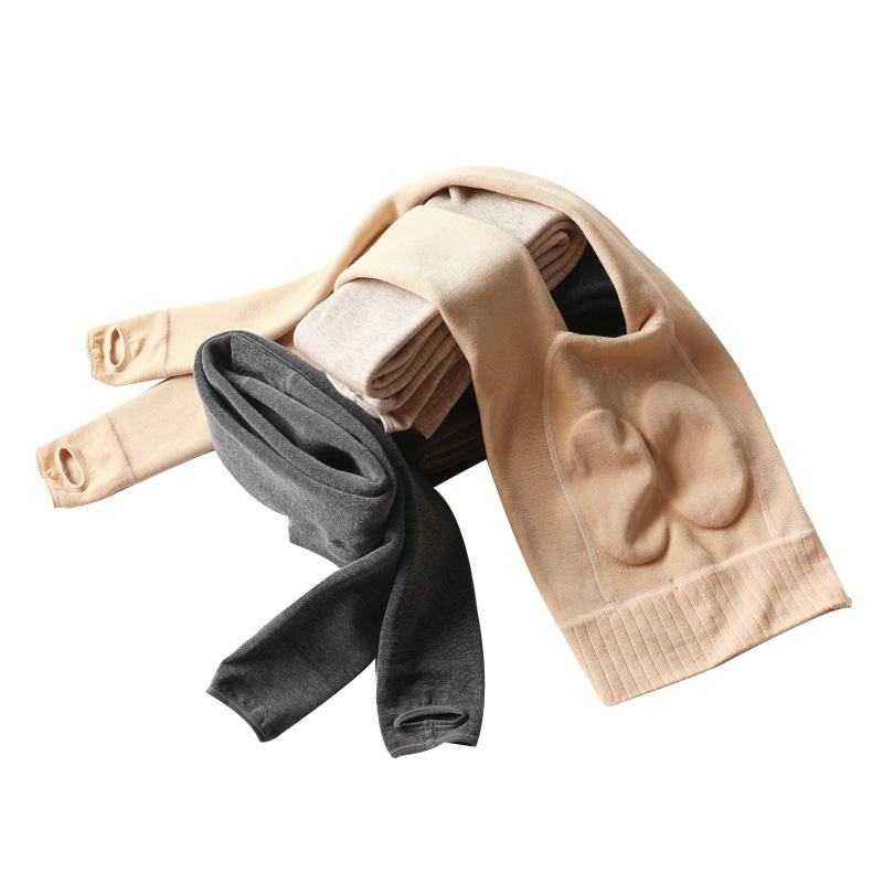 2022 Women Fall Winter Warm Legging Pants Pantyhose High Waist Super Elastic Stretch Soft Thicken Thermal Plus Velvet Slim Solid Color