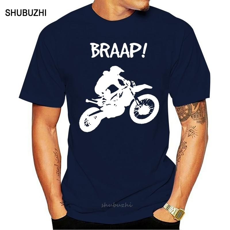 Men Short sleeve tshirt Dirt Bike Motocross Supercross Design Braap T Shirt Women tshirt S